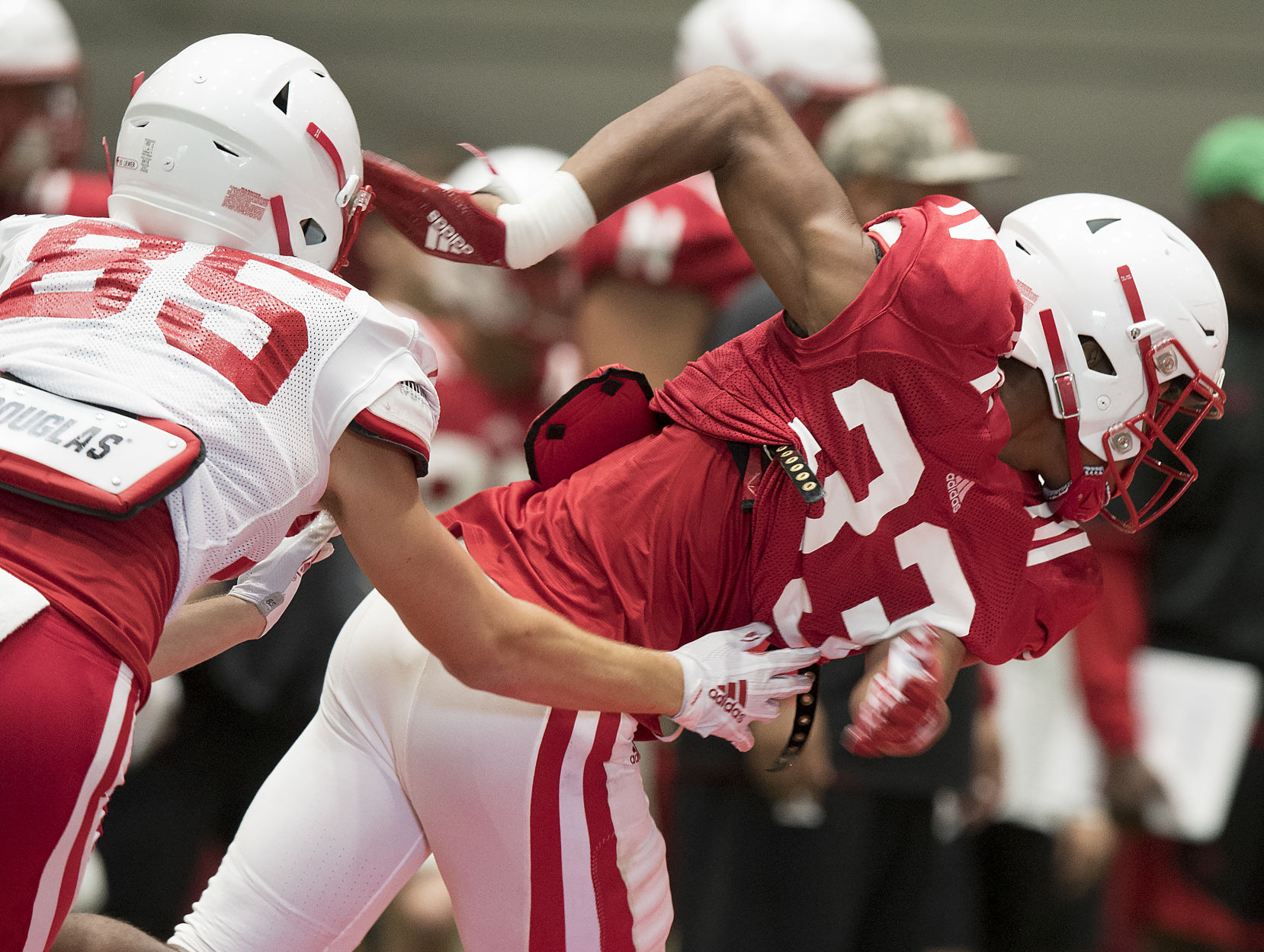 Nebraska football practice, 8/14